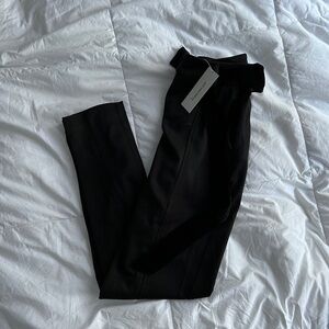 Francesca’s Natalie Velvet Front Tie Pants Black XS